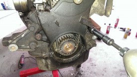 Crank pulley post removal