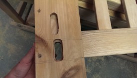 Side panel mortise template, this time from scrap cedar