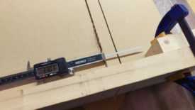 Setting up the crosscut sled with a stop block