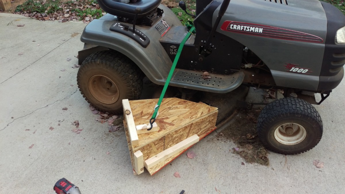 Diy grass catcher for riding mower sale