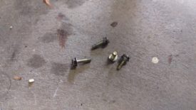 Four bolts removed