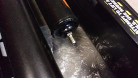 Schrader valve with dust cap removed