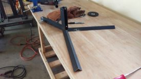 How the stand will look, with the hitch mount unbolted from the rack
