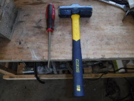 Mini sledge and a demolition screwdriver