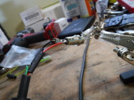 The positive wire is soldered